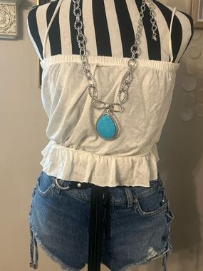 Reformation Cream soft white Tank Top small